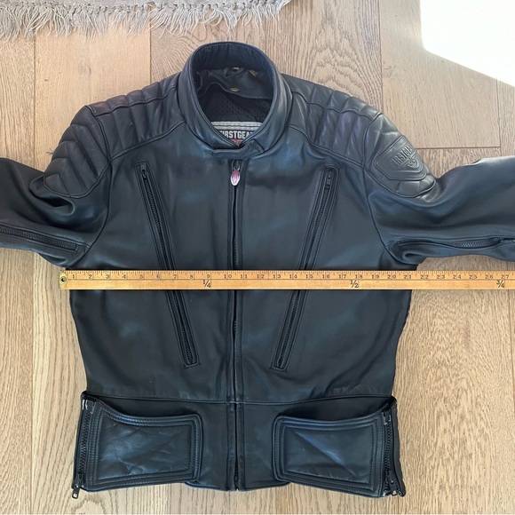 Vintage First Gear Hein Gericke Black Leather Moto Jacket w/ Liner Size 46 (42) - Picture 8 of 16